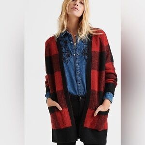 Lucky Brand Buffalo Plaid Cardigan